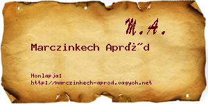 Marczinkech Apród névjegykártya